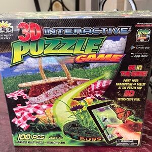 New 3D Interactive Puzzle Game - Bugs Scene (Green)